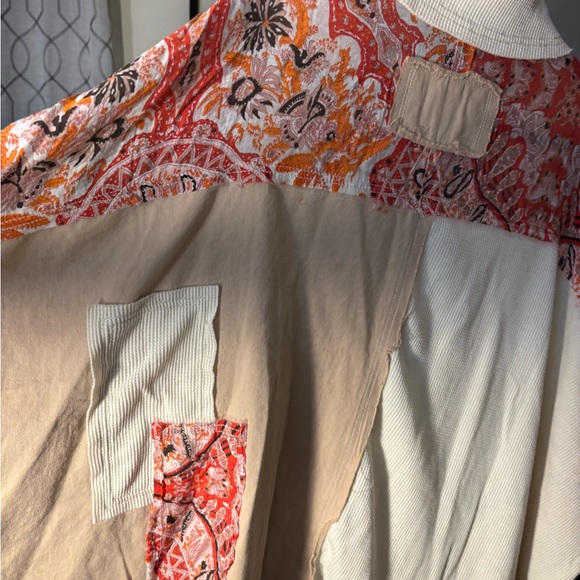 POL Multicolor Patchwork Button-Up Top - Picture 7 of 8